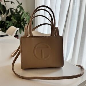 Small Telfar Cream Shopping Bag